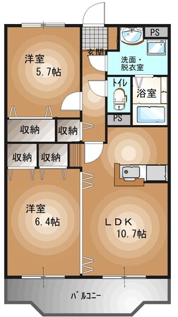 宇都宮駅 徒歩20分 3階の物件間取画像